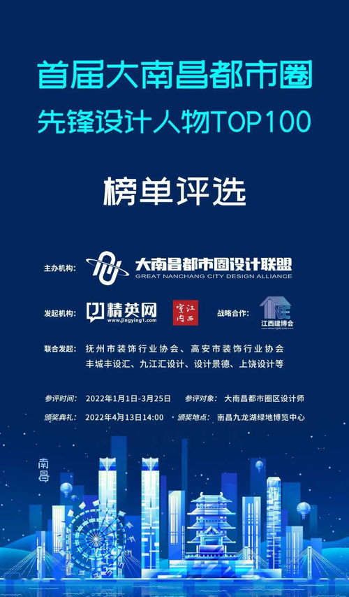 大南昌都市圈先锋设计人物TOP100赛事评选启动